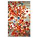 Mohawk Home Strata Tossed Floral Multi Printed Area Rug 7 6 x10 Grey & Orange