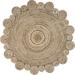 Ox Bay Bleach Natural Medallion Spiral Jute Area Rug Beige 4 ft. Round