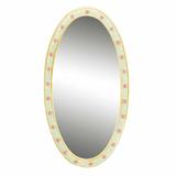 Renovator s Supply Manufacturing Oval Mirror Victorian Hard-Painted Floral Design made in U.S.A.