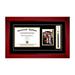 Single Diploma Frame with 5x7 Photo Tassel and Double Matting for 14 x 11 Tall Diploma with Cherry 2 Frame