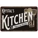 Krystal s Kitchen Sign Metal Wall 16 x 24 Matte Finish Metal 116240019416