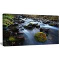 Design Art Fast Flowing Mountain River Graphic Art on Wrapped Canvas