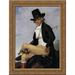 Portrait of Pierre Seriziat the artist s brother-in-law 24x18 Gold Ornate Wood Framed Canvas Art by Jacques-Louis David