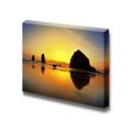 Canvas Prints Wall Art - Beautiful Scenery/Landscape Sunset in Canon Beach | Modern Wall Decor/Home Decoration Stretched Gallery Canvas Wrap Giclee Print & Ready to Hang - 24 x 36