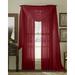 Qutain Linen Solid Viole Sheer Curtain Window Panel Drapes Set of Two (2) 55 x 63 inch - Burgundy