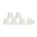 Aspen Creative 30057-6 Small Bell Shape Chandelier Clip-On Lamp Shade Set (6 Pack) Transitional Design in Beige 6 bottom width (3 x 6 x 5 )