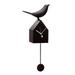Torre & Tagus Motion Birdhouse Clock With Removable Pendulum Black Metal