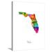 Florida Map Stretched Canvas Wall Art by Michael Tompsett Sold by ArtCom