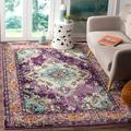 SAFAVIEH Monaco Toria Traditional Area Rug Violet/Light Blue 5 x 5 Square