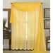 Qutain Linen Solid Viole Sheer Curtain Window Panel Drapes 55 x 63 inch - Yellow