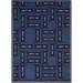 Joy Carpets 1666D-04 Any Day Matinee Admit One Rectangle Theater Area Rugs 04 Blue - 7 ft. 8 in. x 10 ft. 9 in.