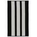 Colonial Mills 4 x 6 Black and White Rectangular Striped Braided Area Throw Rug