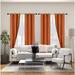 (#72) 1 Panel Orange Solid Thermal Foam Lined Blackout Heavy Thick Window Curtain Drapes Bronze Grommets 63 Length