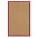 Linon Athena Accent Rug Cork with Red 1.1ft x 2.1ft