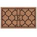 Calloway Mills Pantera Monogram Outdoor Doormat Extra-thick 18 x 30 (Letter E)