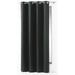 Striped Jacquard Crash Curtain Panel Grommet Lineo Black 55 W X 102 L