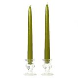 6 Pairs Taper Candles Unscented 8 Inch Sage Tapers .88 in. diameter x 8 in. tall