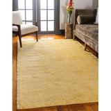 Unique Loom Calabasas Solo Rug Yellow 10 x 13 Rectangle Solid Comfort Perfect For Living Room Bed Room Dining Room Office