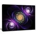 Design Art Fractal Purple Flowers Graphic Art on Wrapped Canvas