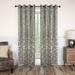 Superior Modern Natural Leaves Blackout Curtain Set of 2 52 x 96 Sage