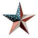 American Barn Star 18â€� x 18â€� â€“ Red Weatherproof Metal White and Blue 5-Pointed Star Patriotic Outdoor Artwork for Patio or Garden Outdoor DÃ©cor Easy Display with Hook