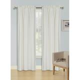 1 Set R64 curtain blackout thermal rod pocket panel solid ivory color room darkening treatment window for bedroom or any room size 35 wide X 84 length