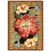 SAFAVIEH Chelsea Elton Floral Wool Area Rug Black/Brown 1 8 x 2 6