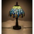 12 H Tiffany Hanginghead Dragonfly W/Mosaic Base Mini Lamp