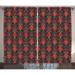 Turkish Pattern Curtains 2 Panels Set Oriental Botanical Pattern with Pomegranates and Leaves on Indigo Backdrop Window Drapes for Living Room Bedroom 108W X 90L Inches Multicolor by Ambesonne