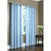 (#32) Hotel Quality Silver Grommet Top Faux Silk 1 Panel Light Blue Solid Thermal Foam Lined Blackout Heavy Thick Window Curtain Drapes Grommets 108 Length