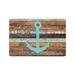 MKHERT Nautical Anchor Rustic Old Barn Wood Doormat Rug Home Decor Floor Mat Bath Mat 23.6x15.7 inch