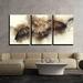 wall26 Canvas Print Wall Art Set Watercolor Paint Splatter Flying Eagle Birds Animals Digital Art Realism Rustic Scenic Colorful Multicolor Ultra for Living Room Bedroom Office - 24 x36 x