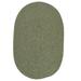 Colonial Mills 3 x 5 Green And Beige Oval Handmade Braided Area Throw Rug