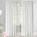 DriftAway Olivia White Voile Sheer Window Curtains Embroidered with Pom Pom Set of Two Panels Rod Pocket Each 52â€�x84â€œ (Gray/White)