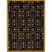Joy Carpets 1666C-01 Any Day Matinee Admit One Rectangle Theater Area Rugs 01 Black - 5 ft. 4 in. x 7 ft. 8 in.