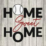 Home Sweet Home Baseball Rustic Farmhouse Style White Wood Sign Wall DÃ©cor Gift 8 x 8 Wood Sign B3-08080001043