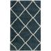 SAFAVIEH Hudson Amias Geometric Shag Area Rug Slate Blue/Ivory 3 x 5