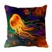 PHFZK Underwater Pillow Case Ocean Animal Jellyfish Pillowcase Throw Pillow Cushion Cover Two Sides Size 18x18 inches