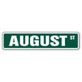 AUGUST Street Sign Childrens Name Room Sign | Indoor/Outdoor | 18 Wide