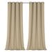 Regal Home Collections 100% Blackout Thermal Hotel Grommet Top Curtain Panel Pair - Linen 63 in. Long