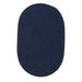 Colonial Mills 2 x 11 Navy Blue Reversible Oval Handcrafted Accent Area Rug