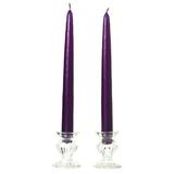 1 Pair Taper Candles Unscented 10 Inch Lilac Tapers .88 in. diameter x 10 in. tall