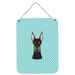 Carolines Treasures BB1183DS1216 Checkerboard Blue Doberman Wall or Door Hanging Prints 12x16 multicolor