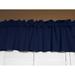 Solid Poplin Window Valance 58 Wide Navy Blue