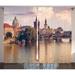 Apartment Decor Curtains 2 Panels Set Pastoral View Charles Bridge and Spires of Prague Europe Gothic Buildings Image Window Drapes for Living Room Bedroom 108W X 84L Inches Multi by Ambesonne