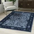 Unique Loom Floral La Jolla Rug Blue/Navy Blue 2 2 x 3 1 Rectangle Floral Modern Perfect For Living Room Bed Room Dining Room Office