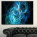 DESIGN ART Designart Blue Ball of Yarn Abstract Digital Art Canvas Print 40 in. wide x 30 in. high