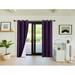 (#72) 1 Panel Purple Solid Thermal Foam Lined Blackout Heavy Thick Window Curtain Drapes Bronze Grommets 95 Length