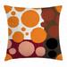 Geometric Throw Pillow Cushion Cover Vibrant Tone Brush Stroked Circles and Ink Splashed Spots on Grungy Backdrop Decorative Square Accent Pillow Case 24 X 24 Inches Multicolor by Ambesonne