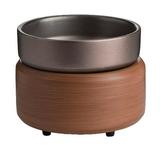 Candle Warmers Etc. Pewter Walnut 2-In-1 Candle and Fragrance Warmer For Candles And Wax Melts